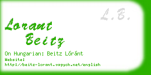 lorant beitz business card