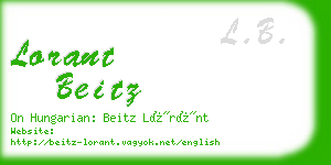 lorant beitz business card